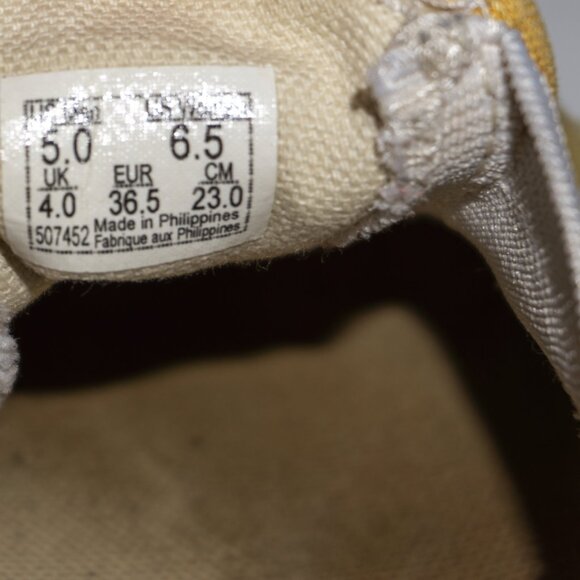 White Yellow checkerboard women’s Vans sz 6.5, men’s 5.0 Loafer Slip on sneakers - Picture 6 of 6